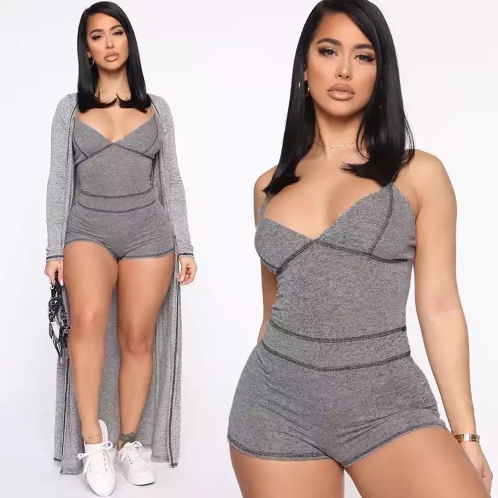 WMNS STITCH WORK SEXY PLAYSUIT